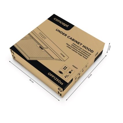 Concept OPP1250ss - Hotte aspirante sous-meuble 50 cm en inox