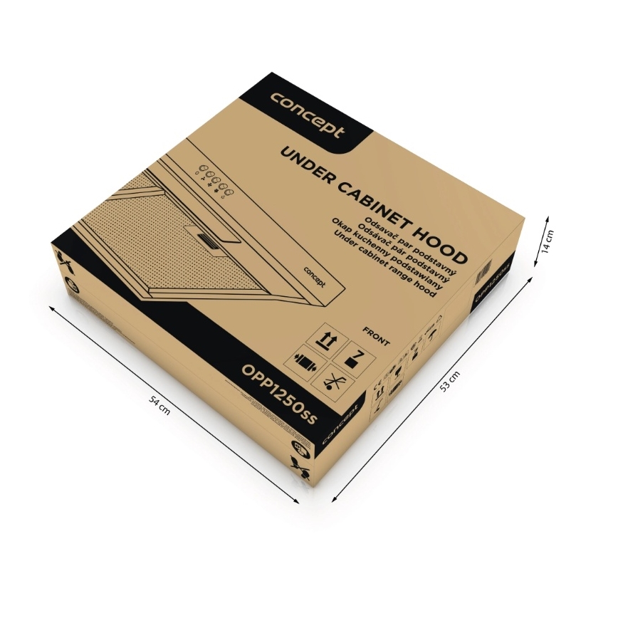 Concept OPP1250ss - Hotte aspirante sous-meuble 50 cm en inox