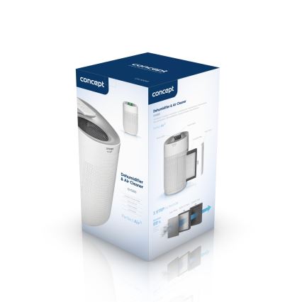 Concept OV1200 - Déshumidificateur et purificateur d'air PERFECT AIR 1 l 45W/230V blanc