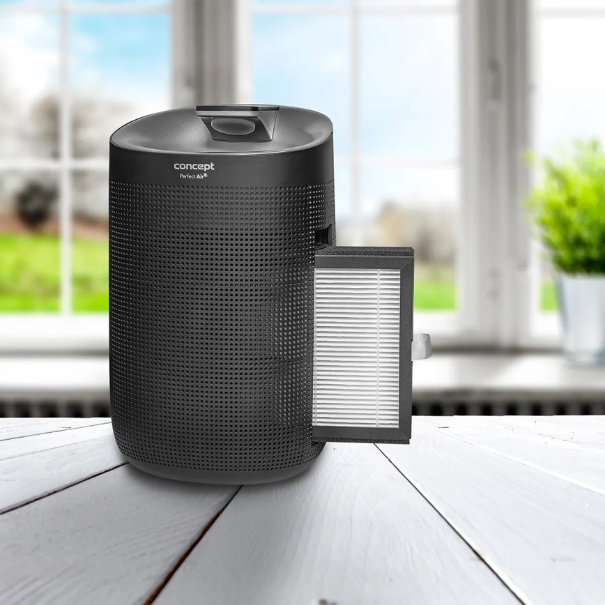 Concept OV1210 - Déshumidificateur et purificateur d'air PERFECT AIR 1 l 45 W/230 V noir