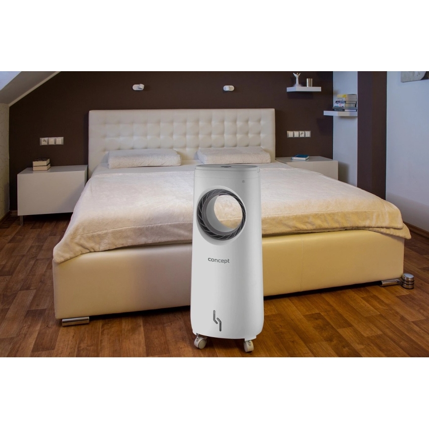 Concept OV5220 - Rafraîchisseur d'air portable multifonction 4 en 1 5 l 80W/230V blanc + télécommande