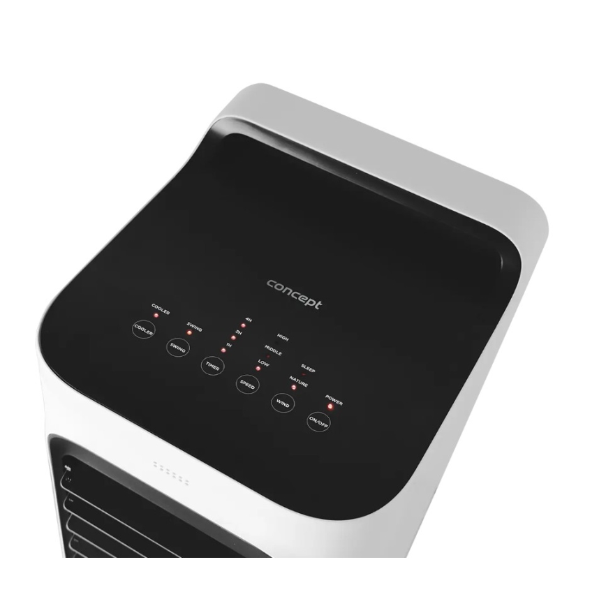 Concept OV5230 - Rafraîchisseur d'air portable 2 en 1, 6 l, 80 W/230 V, blanc + télécommande