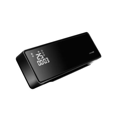 Concept QH4001 - Chauffage électrique 1000/2000W IP22 noir avec télécommande incluse