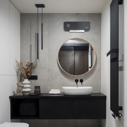 Concept QH4100 - Chauffage électrique 1000/2000 W Wi-Fi IP22 gris + télécommande