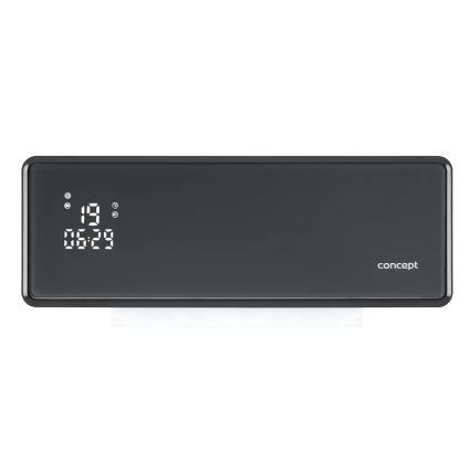 Concept QH4100 - Chauffage électrique 1000/2000 W Wi-Fi IP22 gris + télécommande