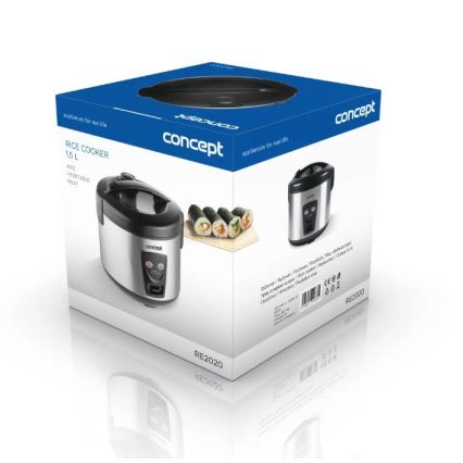 Concept RE2020 - Cuiseur à riz 2 en 1 650W/230V 1,5 l inox/noir