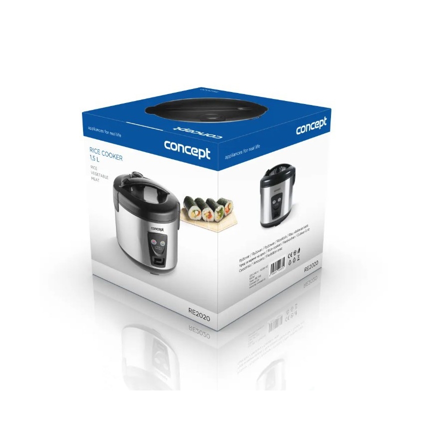 Concept RE2020 - Cuiseur à riz 2 en 1 650W/230V 1,5 l inox/noir