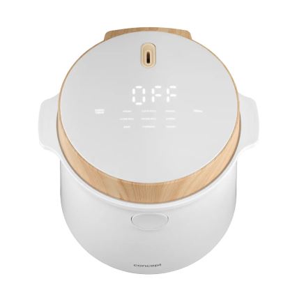 Concept RE3030 - Cuiseur à riz numérique 2 en 1 380 W/230 V 1,5 l blanc/décor bois