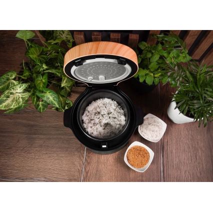 Concept RE4040 - Cuiseur à riz numérique 2 en 1 450 W/230 V 2 l noir/décor bois
