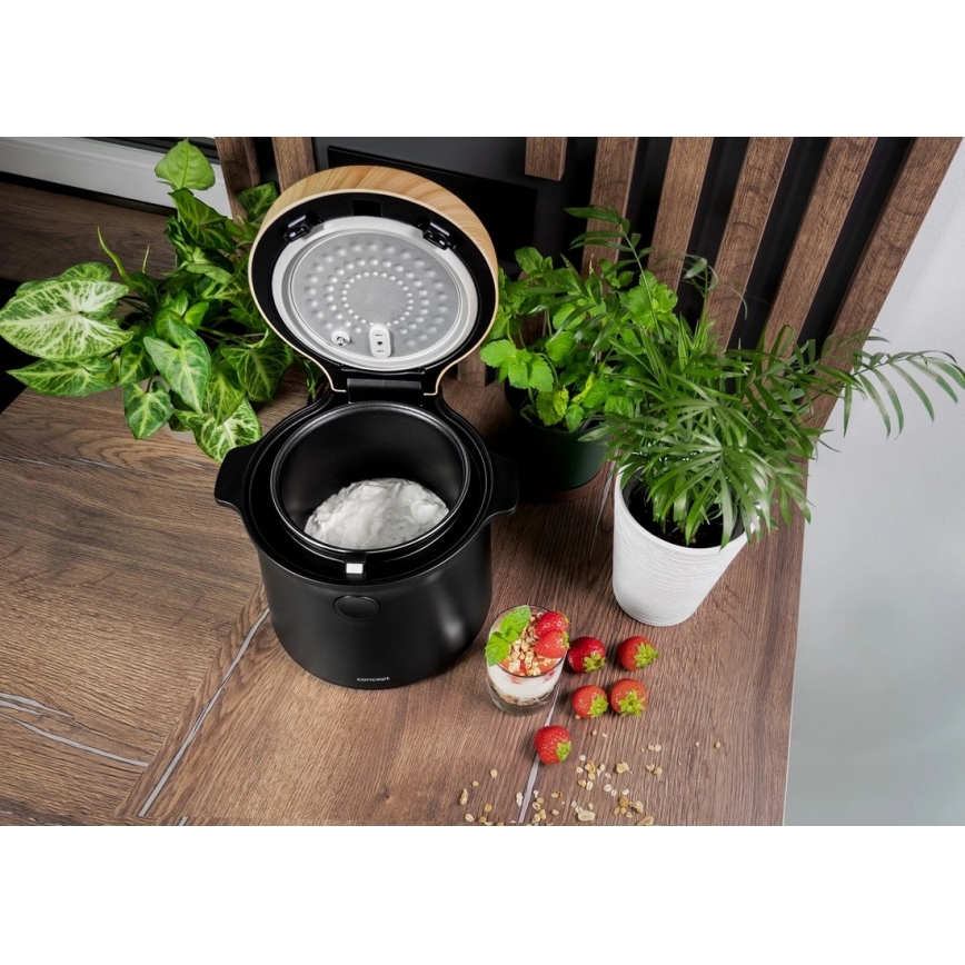Concept RE4040 - Cuiseur à riz numérique 2 en 1 450 W/230 V 2 l noir/décor bois