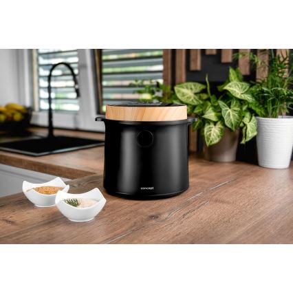 Concept RE4040 - Cuiseur à riz numérique 2 en 1 450 W/230 V 2 l noir/décor bois