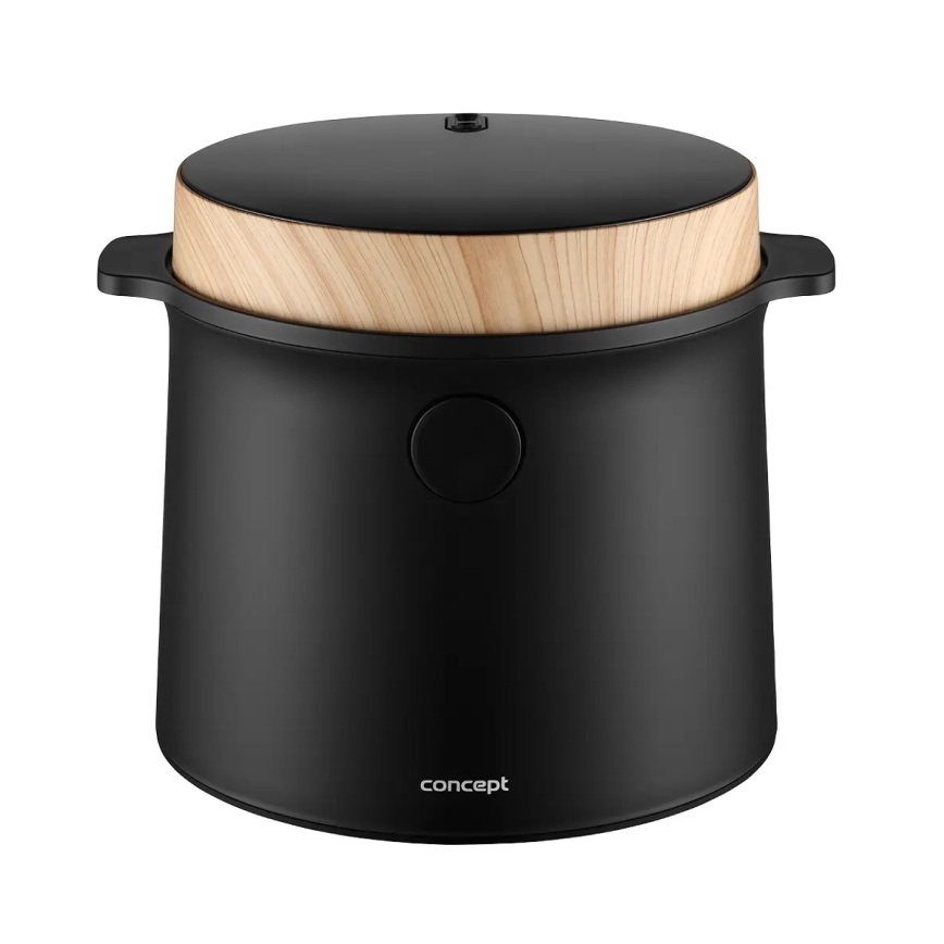 Concept RE4040 - Cuiseur à riz numérique 2 en 1 450 W/230 V 2 l noir/décor bois