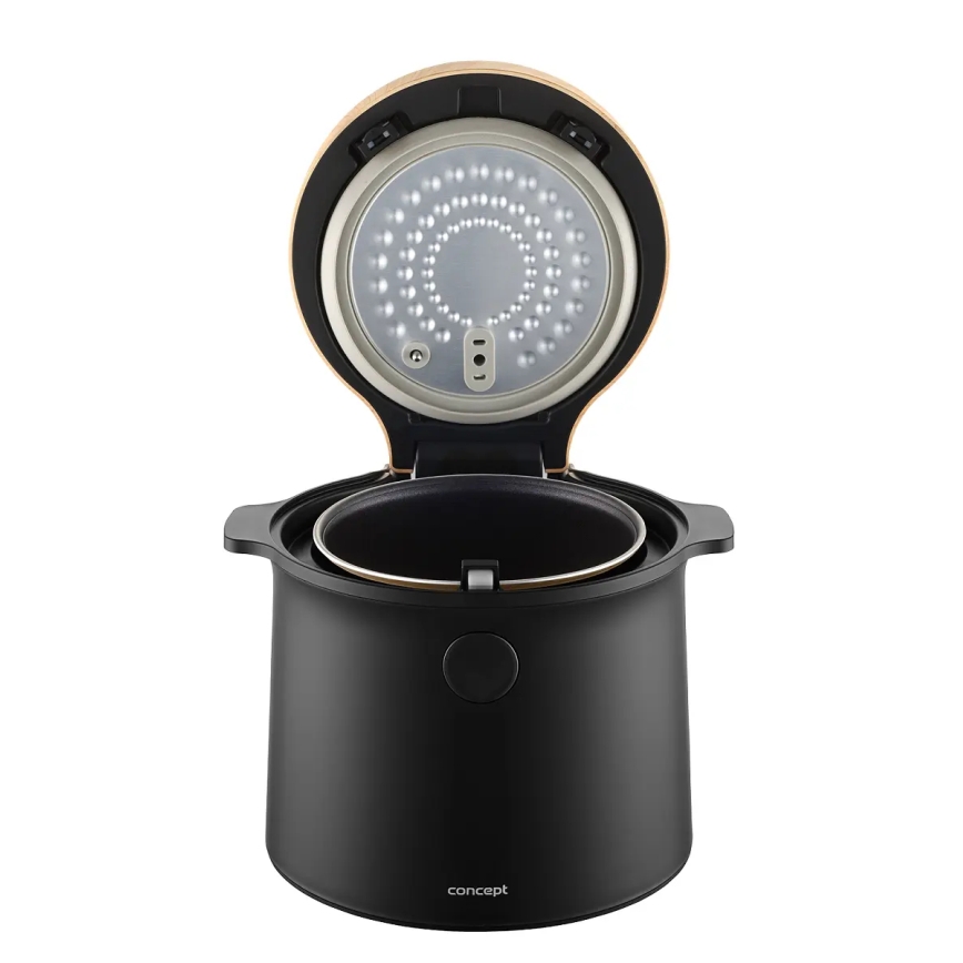 Concept RE4040 - Cuiseur à riz numérique 2 en 1 450 W/230 V 2 l noir/décor bois