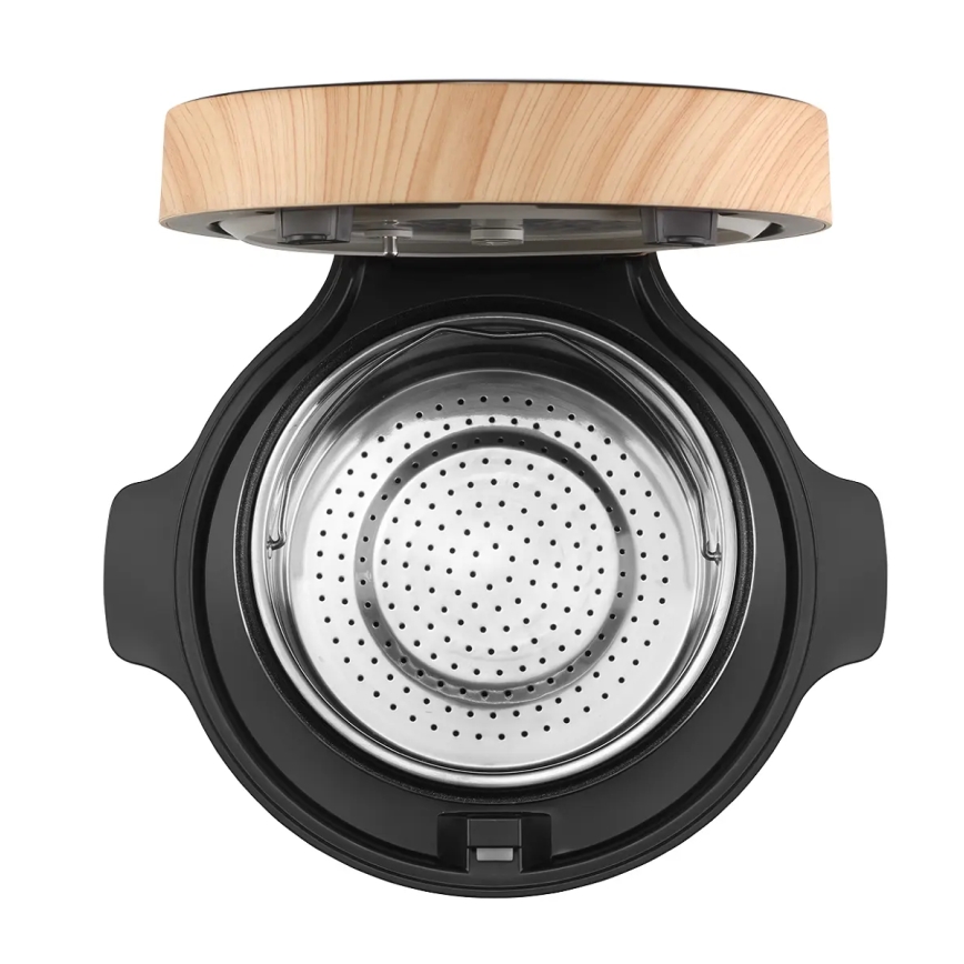 Concept RE4040 - Cuiseur à riz numérique 2 en 1 450 W/230 V 2 l noir/décor bois