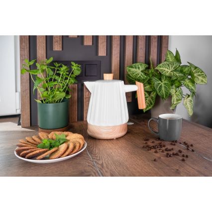 Concept RK0090 - Bouilloire électrique 1,5 l 1500W/230V blanche/décor bois/céramique
