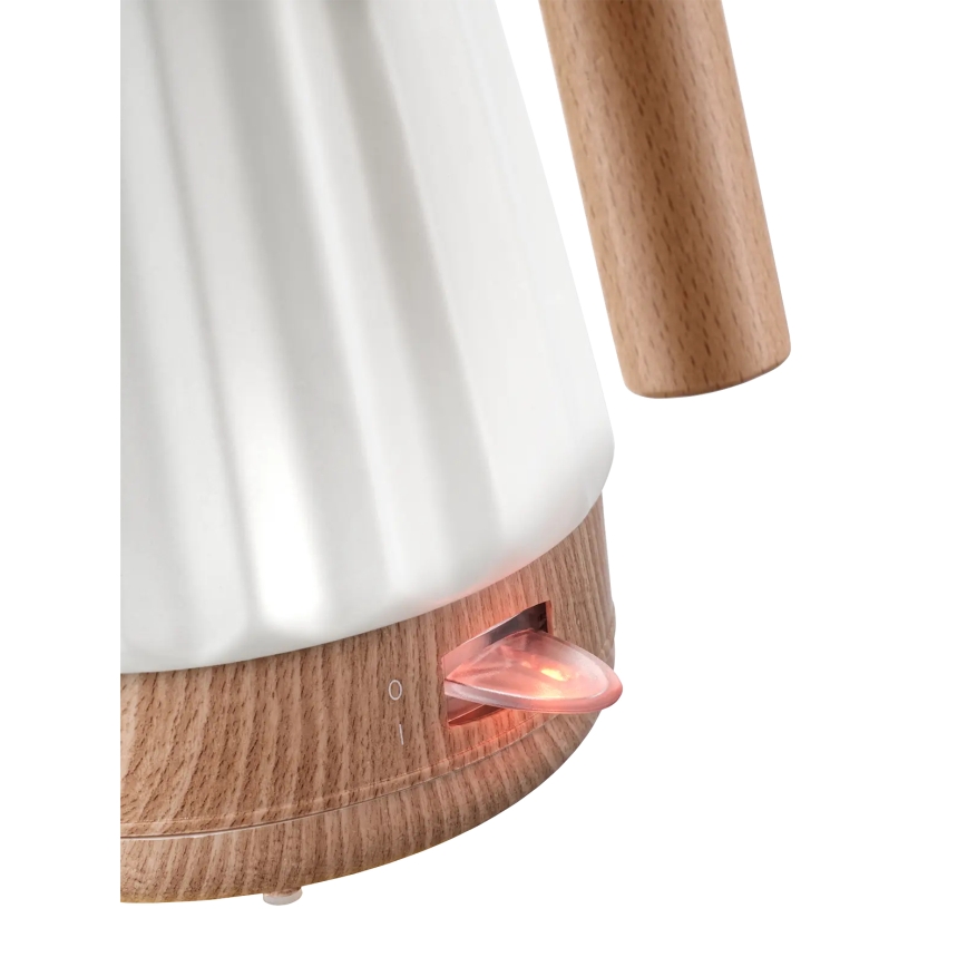 Concept RK0090 - Bouilloire électrique 1,5 l 1500W/230V blanche/décor bois/céramique