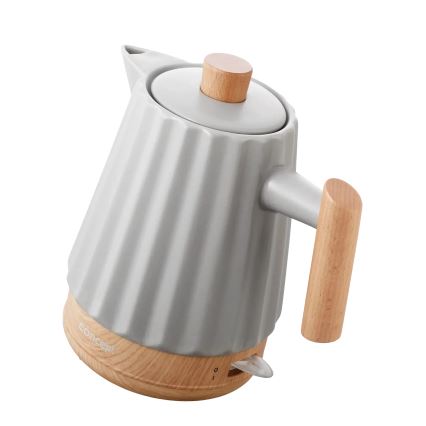 Concept RK0091 - Bouilloire électrique rapide 1,5 l 1500W/230V gris clair/décor bois/céramique