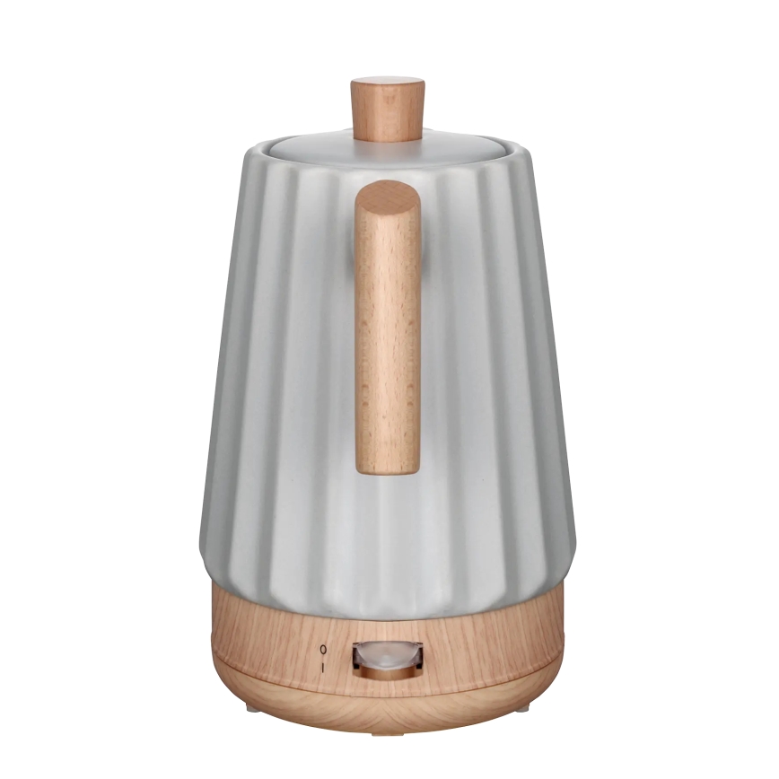 Concept RK0091 - Bouilloire électrique rapide 1,5 l 1500W/230V gris clair/décor bois/céramique
