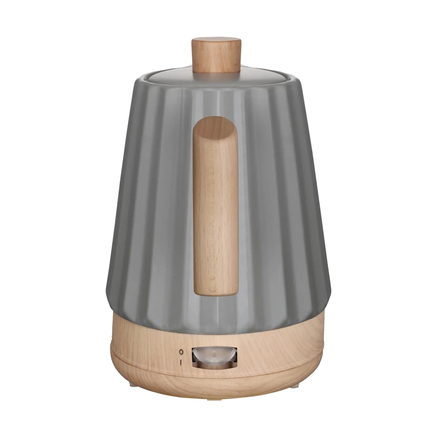 Concept RK0092 - Bouilloire électrique 1,5 l, 1500 W / 230 V, gris foncé / décor bois / céramique