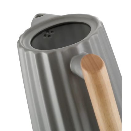 Concept RK0092 - Bouilloire électrique 1,5 l, 1500 W / 230 V, gris foncé / décor bois / céramique