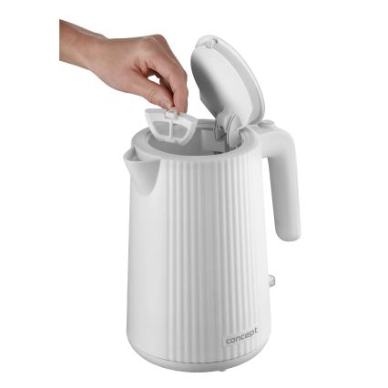 Concept RK2390 - Bouilloire électrique 1,7 l 2200W/230V blanche