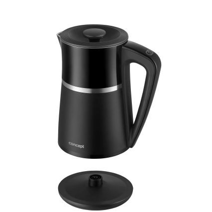 Concept RK3100 - Bouilloire électrique à réglage de la température 1,7 l 2200W/230V noire