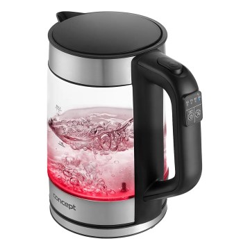 Concept RK4067 - Bouilloire électrique 1,7 l avec contrôle de la température, 2200W/230V, inox