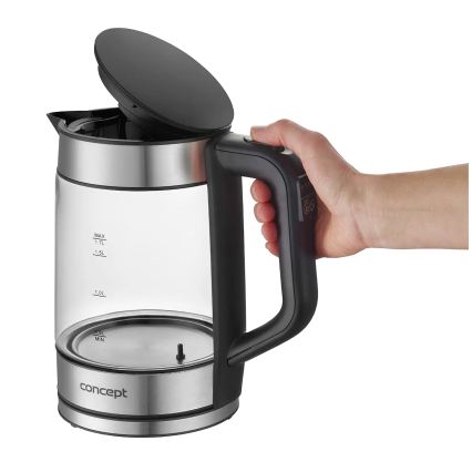 Concept RK4067 - Bouilloire électrique 1,7 l avec contrôle de la température, 2200W/230V, inox