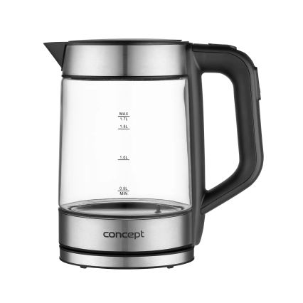 Concept RK4067 - Bouilloire électrique 1,7 l avec contrôle de la température, 2200W/230V, inox