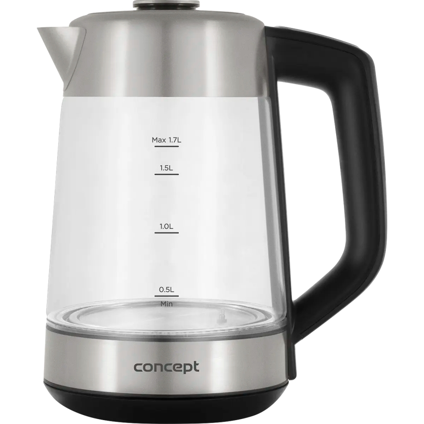 Concept RK4190 - Bouilloire électrique avec réglage de la température et filtre, 1,7 l, 2200 W/230 V, inox