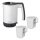 Concept RK7030 - Bouilloire électrique de voyage 0,5 l 1080W/230V gris/blanc + 2 tasses