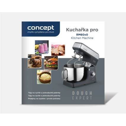 Concept RM6010 - Robot de cuisine planétaire DOUGH EXPERT 1900W/230V anthracite/inox