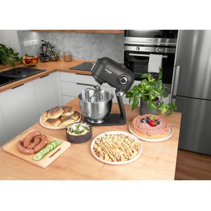 Concept RM8000 - Robot de cuisine avec bol en acier inoxydable 1200 W/230 V, noir