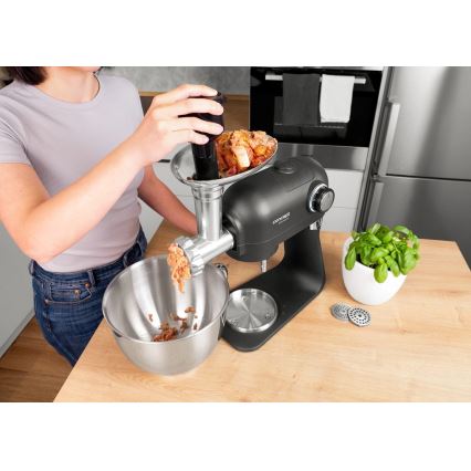 Concept RM8000 - Robot de cuisine avec bol en acier inoxydable 1200 W/230 V, noir