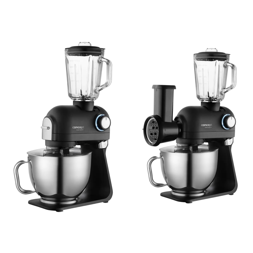 Concept RM8000 - Robot de cuisine avec bol en acier inoxydable 1200 W/230 V, noir