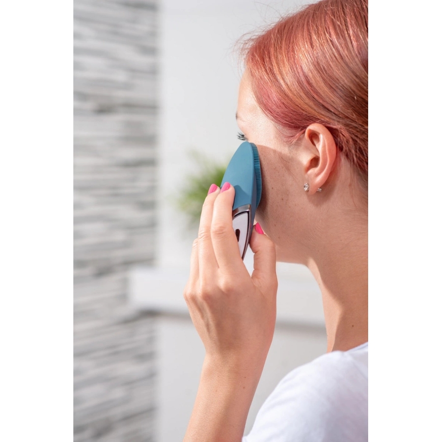 Concept SK9100 - Brosse nettoyante pour le visage SONIVIBE 2W/5V 250 mAh IPX7 bleu