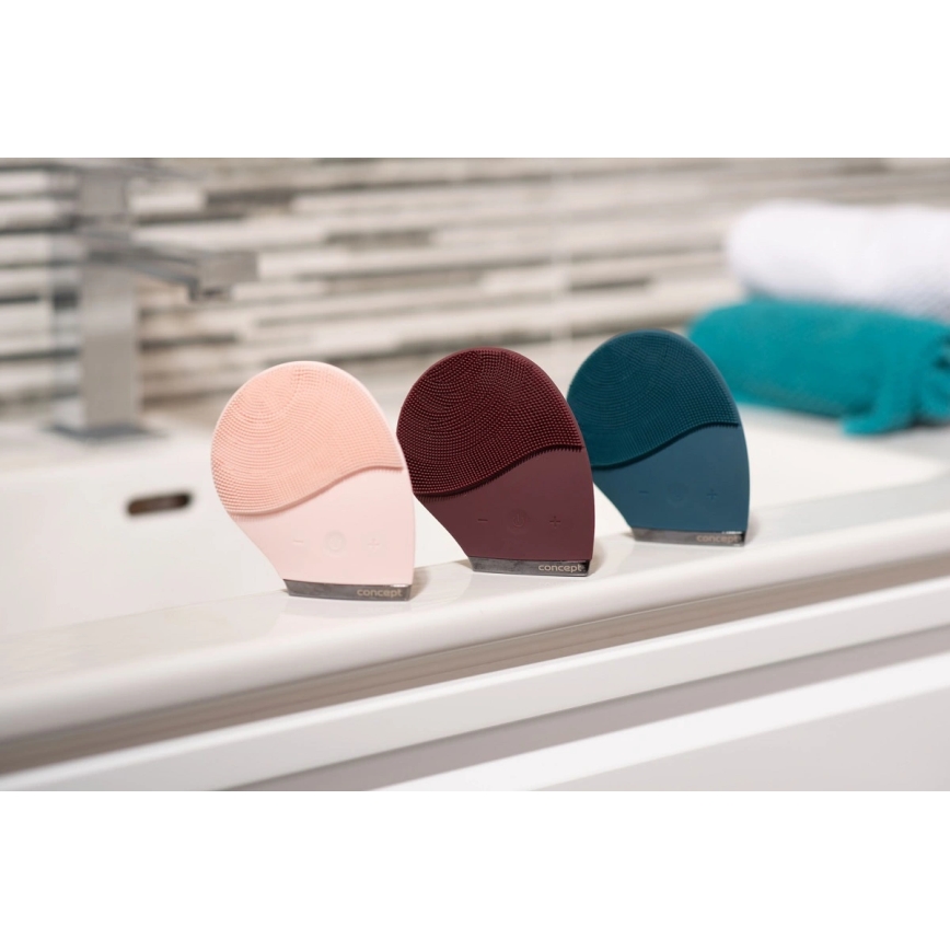 Concept SK9100 - Brosse nettoyante pour le visage SONIVIBE 2W/5V 250 mAh IPX7 bleu