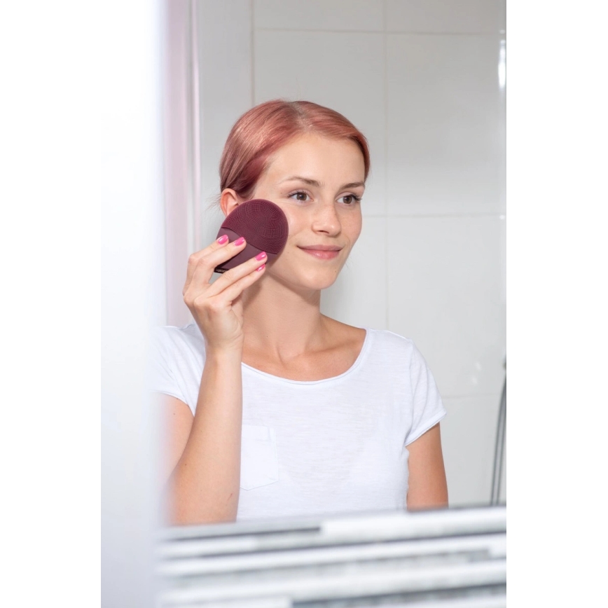 Concept SK9101 - Brosse nettoyante pour le visage SONIVIBE 2W/5V 250 mAh IPX7 rouge