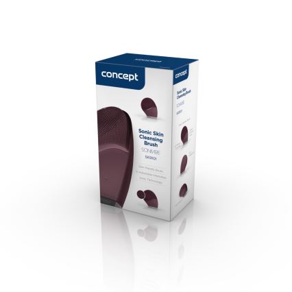 Concept SK9101 - Brosse nettoyante pour le visage SONIVIBE 2W/5V 250 mAh IPX7 rouge