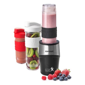 Concept SM3385 - Blender pour smoothies avec accessoires ACTIVE SMOOTHIE 500W/230V noir