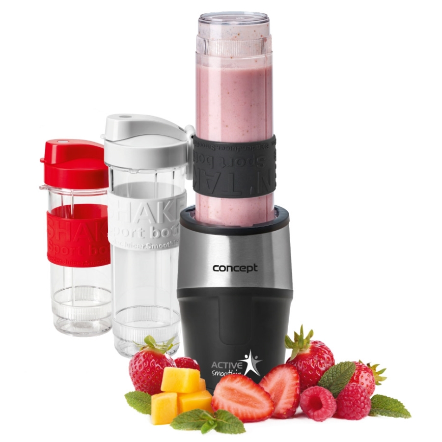 Concept SM3385 - Blender pour smoothies avec accessoires ACTIVE SMOOTHIE 500W/230V noir
