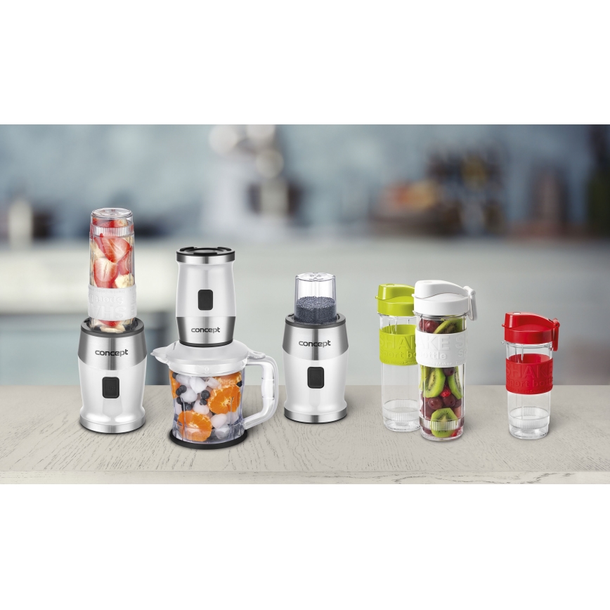 Concept SM3391 - Blender pour smoothies avec accessoires, 700 W/230 V, blanc