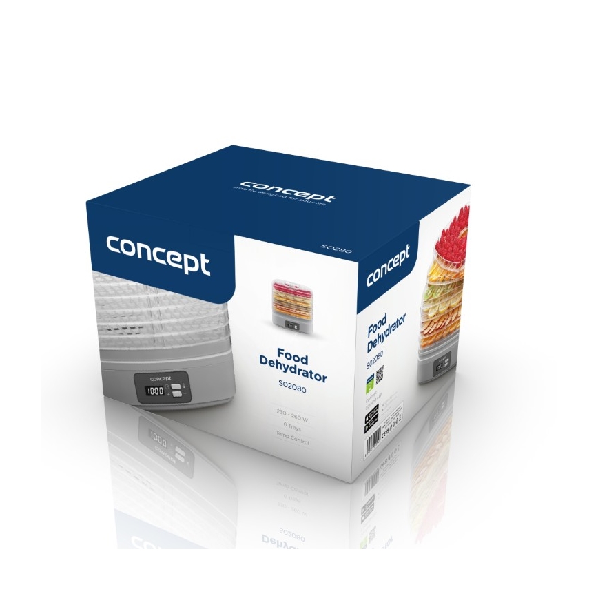 Concept SO2080 - Déshydrateur alimentaire 260W/230V blanc