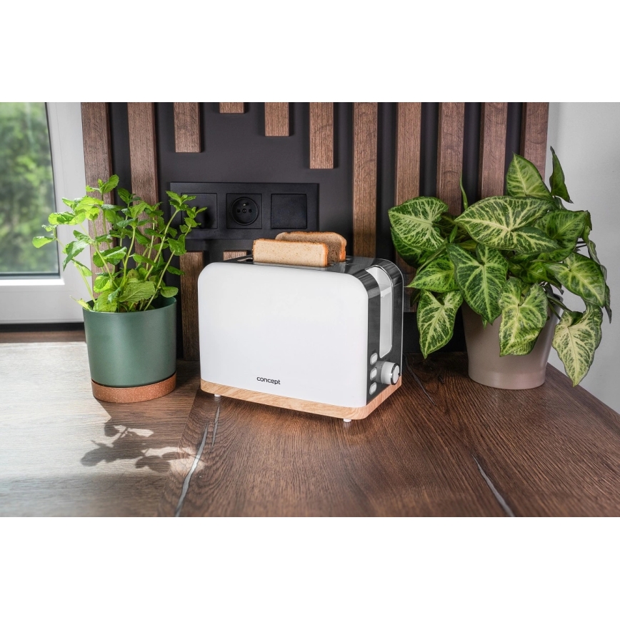 Concept TE2015 - Grille-pain à deux fentes 930 W/230 V blanc
