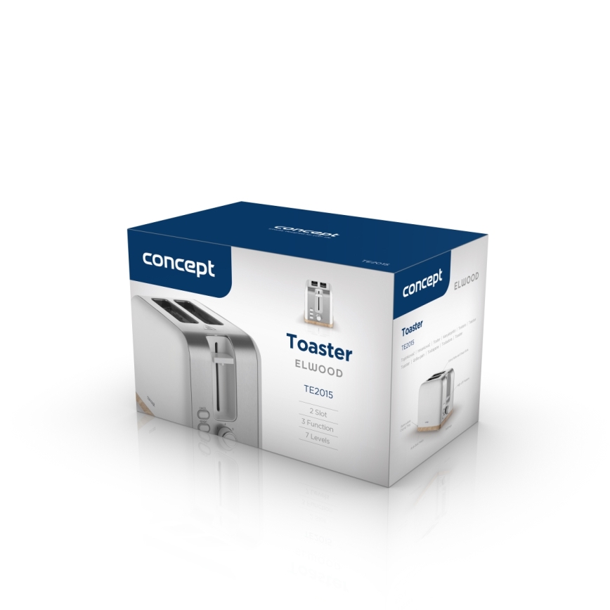 Concept TE2015 - Grille-pain à deux fentes 930 W/230 V blanc