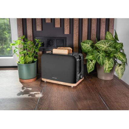 Concept TE2016 - Grille-pain 2 fentes avec grille réchauffe-viennoiseries 930W/230V noir