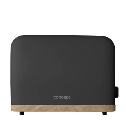 Concept TE2016 - Grille-pain 2 fentes avec grille réchauffe-viennoiseries 930W/230V noir