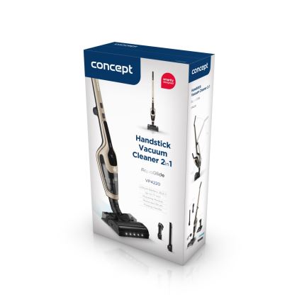 Concept VP4220 - Aspirateur balai sans fil 3 en 1 AQUAGLIDE 160 W / 28,8 V 2200 mAh beige