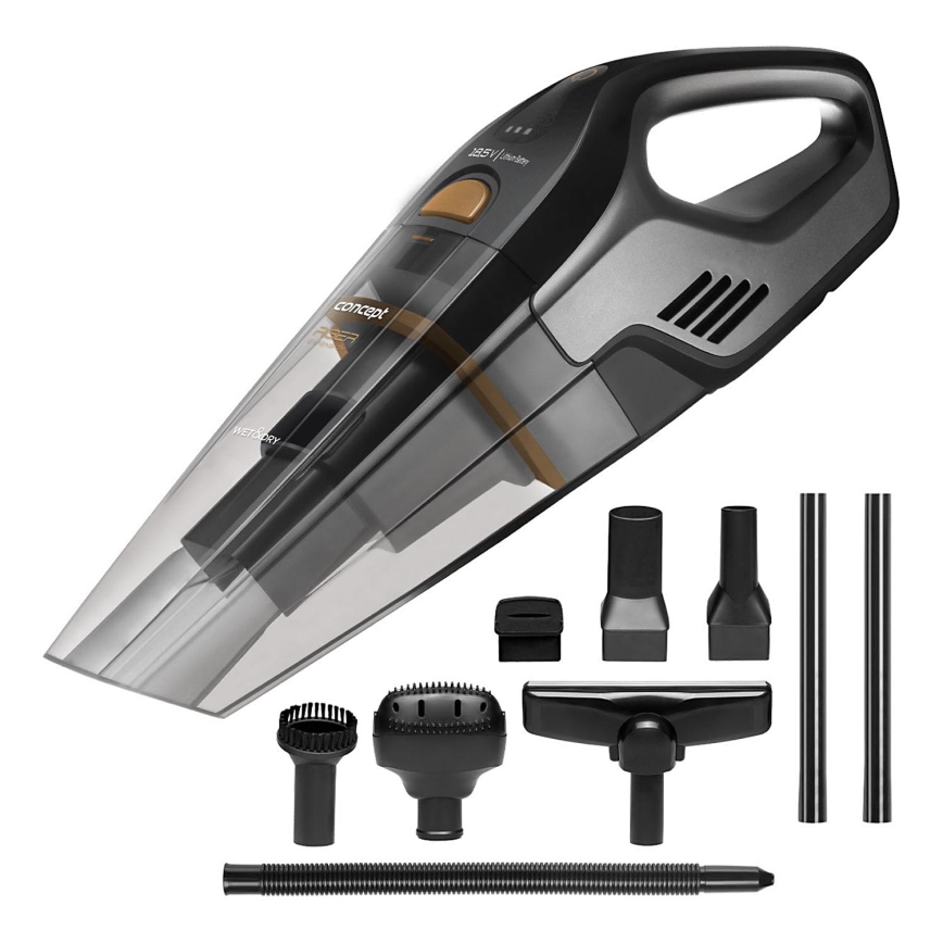 Concept VP4353 - Aspirateur à main WET & DRY AVEC EXTENSION RISER 110W/18,5V 2200 mAh noir