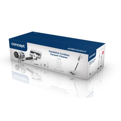 Concept VP6125 - Aspirateur balai 2 en 1 ICONIC Comfort Telescope 400 W / 29,6 V, 2000 mAh, blanc
